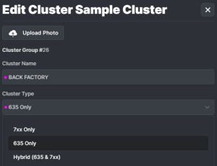 Cluster Settings Editor